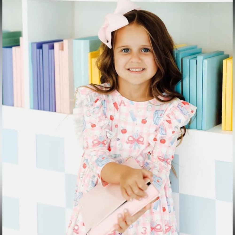 Mila & Rose School Days 3/4 Ruffle Twirl Dress